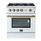 Marco 30-inch Gas Range & Antique Brass Design, 4 Burners 37,000 BTU, 4.32 cu.ft. Convection Oven