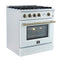 Marco 30-inch Gas Range & Antique Brass Design, 4 Burners 37,000 BTU, 4.32 cu.ft. Convection Oven