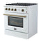 Marco 30-inch Gas Range & Antique Brass Design, 4 Burners 37,000 BTU, 4.32 cu.ft. Convection Oven