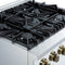 Marco 30-inch Gas Range & Antique Brass Design, 4 Burners 37,000 BTU, 4.32 cu.ft. Convection Oven