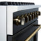 Marco 36-Inch Gas Range & Antique Brass Design, 6 Burners 67,000 BTU, 5.36 cu.ft. Convection Oven