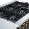 Marco 36-Inch Gas Range & Antique Brass Design, 6 Burners 67,000 BTU, 5.36 cu.ft. Convection Oven