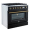 Marco 36-Inch Gas Range & Antique Brass Design, 6 Burners 67,000 BTU, 5.36 cu.ft. Convection Oven