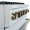 Marco 36-Inch Gas Range & Antique Brass Design, 6 Burners 67,000 BTU, 5.36 cu.ft. Convection Oven