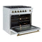 Marco 36-Inch Gas Range & Antique Brass Design, 6 Burners 67,000 BTU, 5.36 cu.ft. Convection Oven