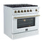 Marco 36-Inch Gas Range & Antique Brass Design, 6 Burners 67,000 BTU, 5.36 cu.ft. Convection Oven