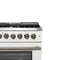 Galiano 48-inch French Door Dual Fuel Range, & Antique Brass Design, 8 Sealed Burners - 107,000 BTU, Griddle, 6.58 cu.ft. Double Ovens