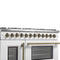 Galiano 48-inch French Door Dual Fuel Range, & Antique Brass Design, 8 Sealed Burners - 107,000 BTU, Griddle, 6.58 cu.ft. Double Ovens