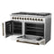 Galiano 48-inch French Door Dual Fuel Range, & Antique Brass Design, 8 Sealed Burners - 107,000 BTU, Griddle, 6.58 cu.ft. Double Ovens