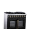 Capriasca 36 Inch Freestanding French Door Dual Fuel Range in with Antique Brass Accessories, 6 Burners, True Convection Oven