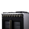 Capriasca 36 Inch Freestanding French Door Dual Fuel Range in with Antique Brass Accessories, 6 Burners, True Convection Oven