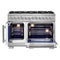 Capriasca 48-Inch Freestanding French Door Dual Fuel Range, 8 Burners, True Convection Oven