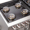 Capriasca 48-Inch Freestanding French Door Dual Fuel Range, 8 Burners, True Convection Oven