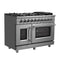 Massimo 48-Inch Freestanding French Door Gas Range, 8 Burners, Convection Oven, Energy Efficient