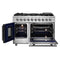 Massimo 48-Inch Freestanding French Door Gas Range, 8 Burners, Convection Oven, Energy Efficient