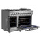 Massimo 48-Inch Freestanding French Door Gas Range, 8 Burners, Convection Oven, Energy Efficient