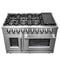 Massimo 48-Inch Freestanding French Door Gas Range, 8 Burners, Convection Oven, Energy Efficient