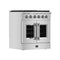 Galiano 30-Inch Freestanding French Door Gas Range, 4 Burners, Convection Oven, Energy Efficient