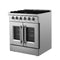 Galiano 30-Inch Freestanding French Door Gas Range, 4 Burners, Convection Oven, Energy Efficient