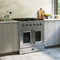 Galiano 30-Inch Freestanding French Door Gas Range, 4 Burners, Convection Oven, Energy Efficient