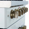 Galiano 30-inch French Door Gas Range with Antique Brass Design, 5 Burners, 68,000 BTU, 4.32 cu.ft. Convection Oven