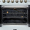 Galiano 30-inch French Door Gas Range with Antique Brass Design, 5 Burners, 68,000 BTU, 4.32 cu.ft. Convection Oven
