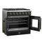 Galiano 36-inch French Door Gas Range and Antique Brass Design, 6 Sealed Burners 83,000 BTU, 5.36 cu.ft. Convection Oven