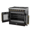 Galiano 36-inch French Door Gas Range and Antique Brass Design, 6 Sealed Burners 83,000 BTU, 5.36 cu.ft. Convection Oven