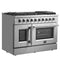 Galiano 48-Inch Freestanding French Door Gas Range, 8 Burners, Griddle, Convection Oven, Energy Efficient