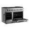 Galiano 48-Inch Freestanding French Door Gas Range, 8 Burners, Griddle, Convection Oven, Energy Efficient