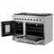 Galiano 48-Inch Freestanding French Door Gas Range, 8 Burners, Griddle, Convection Oven, Energy Efficient