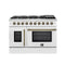Galiano 48-Inch Freestanding French Door Gas Range, & Antique Brass