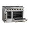 Galiano 48-Inch Freestanding French Door Gas Range, & Antique Brass