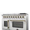 Galiano 48-Inch Freestanding French Door Gas Range, & Antique Brass
