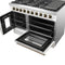 Galiano 48-Inch Freestanding French Door Gas Range, & Antique Brass
