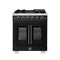 Capriasca 30-Inch Freestanding French Door Gas Range, 4 Burners, Convection Oven, Energy Efficient