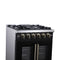 Capriasca 30-Inch Freestanding French Door Gas Range, 4 Burners, Convection Oven, Energy Efficient