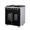 Capriasca 30-Inch Freestanding French Door Gas Range, 4 Burners, Convection Oven, Energy Efficient