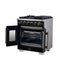 Capriasca 30-Inch Freestanding French Door Gas Range, 4 Burners, Convection Oven, Energy Efficient