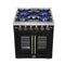 Capriasca 30-Inch Freestanding French Door Gas Range, 4 Burners, Convection Oven, Energy Efficient