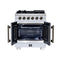 Capriasca 30-Inch Freestanding French Door Gas Range, 4 Burners, Convection Oven, Energy Efficient