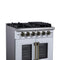 Capriasca 30-Inch Freestanding French Door Gas Range, 4 Burners, Convection Oven, Energy Efficient