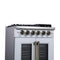 Capriasca 30-Inch Freestanding French Door Gas Range, 4 Burners, Convection Oven, Energy Efficient