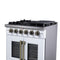 Capriasca 30-Inch Freestanding French Door Gas Range, 4 Burners, Convection Oven, Energy Efficient