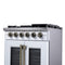 Capriasca 30-Inch Freestanding French Door Gas Range, 4 Burners, Convection Oven, Energy Efficient