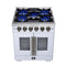 Capriasca 30-Inch Freestanding French Door Gas Range, 4 Burners, Convection Oven, Energy Efficient