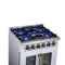 Capriasca 30-Inch Freestanding French Door Gas Range, 4 Burners, Convection Oven, Energy Efficient