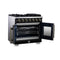 Capriasca 36-Inch Freestanding French Door Gas Range, 6 Burners, Convection Oven, Energy Efficient