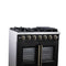 Capriasca 36-Inch Freestanding French Door Gas Range, 6 Burners, Convection Oven, Energy Efficient