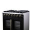 Capriasca 36-Inch Freestanding French Door Gas Range, 6 Burners, Convection Oven, Energy Efficient